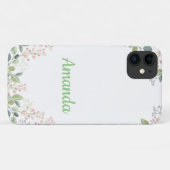 柔らかい葉フローラと小さな芽の花 Case-Mate iPhoneケース (裏面(横))