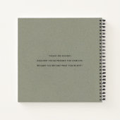 柔らかい薄桃色のグレーのモダン抽象芸術アート波 ノートブック (裏面)