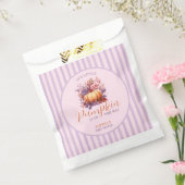 柔らかい薄紫リトルカボチャ赤ちゃんシャワー フェイバーバッグ (封をした状態)