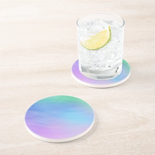 柔らかい虹の色の空 コースター (側面)