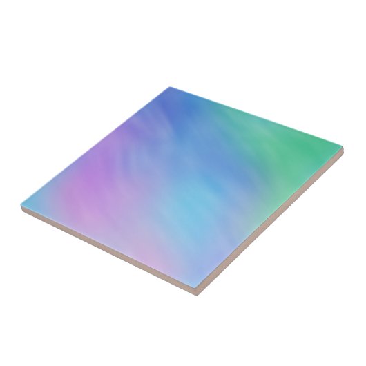 柔らかい虹の色の空 タイル (側面)