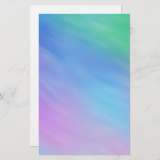 柔らかい虹の色の空 便箋 (正面/裏面)