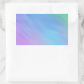 柔らかい虹の色の空 長方形シール (バッグ)