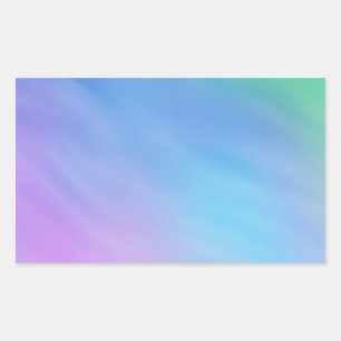 柔らかい虹の色の空 長方形シール