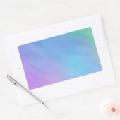 柔らかい虹の色の空 長方形シール (封筒)