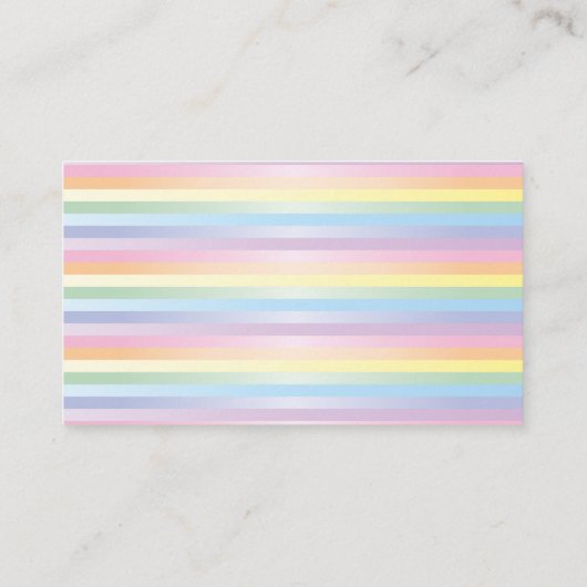 柔らかい虹の赤ちゃんシャワーおむつラッフル エンクロージャーカード (裏面)
