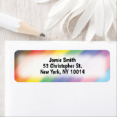 柔らかい虹色のグラデ絵を描ントの色鉛筆 ラベル (インサイチュ)