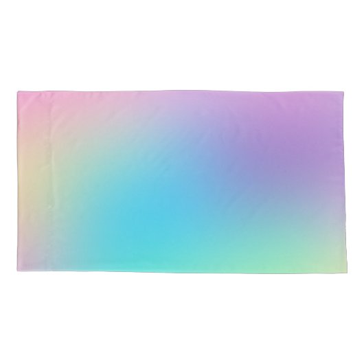 柔らかい角柱状パステルレインボグラディエント枕カバー 枕カバー (裏面-左)