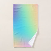 柔らかい角柱状レインボーグラデーション バスタオルセット (ハンドタオル)