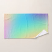 柔らかい角柱状レインボーグラデーション バスタオルセット (ハンドタオル)