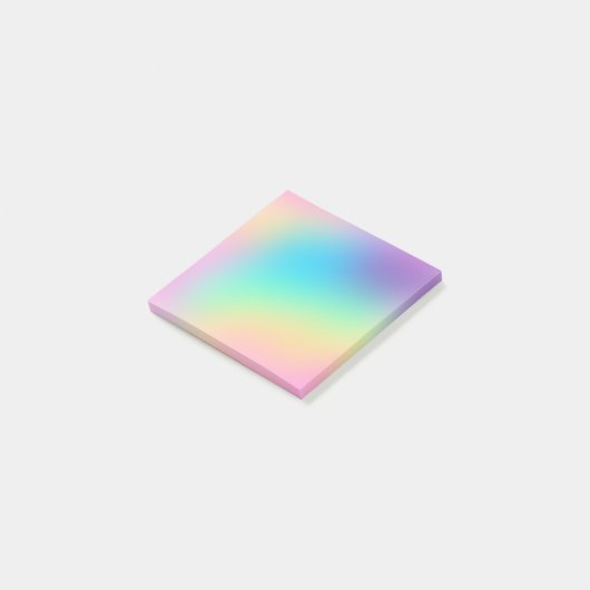 柔らかい角柱状レインボーグラデーション ポストイット (アングル)