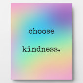 柔らかい角柱状レインボーグラデーション「優しさを選択」 フォトプラーク (正面)