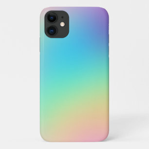 柔らかい角柱状レインボーグラデーション iPhone 11 ケース