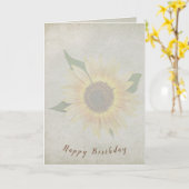 柔らかい質感の背景のヒマワリ カード (黄色い花)