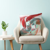 柔らかい赤い珊瑚の中でねじれた円形の部分から灰色 クッション (椅子)