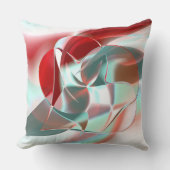 柔らかい赤い珊瑚の中でねじれた円形の部分から灰色 クッション (正面)