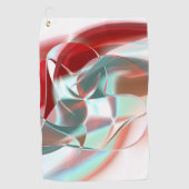 柔らかい赤い珊瑚の中でねじれた円形の部分から灰色 ゴルフタオル (正面)