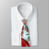 柔らかい赤い珊瑚の中でねじれた円形の部分から灰色 ネクタイ (タイ)