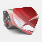 柔らかい赤い珊瑚の中でねじれた円形の部分から灰色 ネクタイ (ロール)