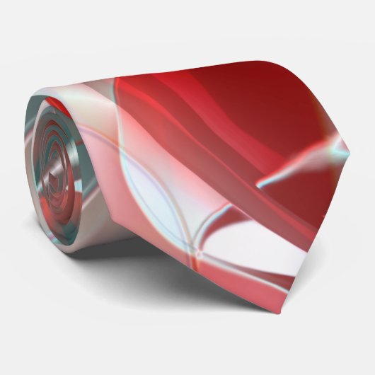 柔らかい赤い珊瑚の中でねじれた円形の部分から灰色 ネクタイ (ロール)