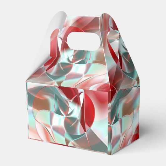 柔らかい赤い珊瑚の中でねじれた円形の部分から灰色 フェイバーボックス (裏面サイド)