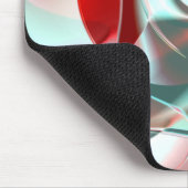 柔らかい赤い珊瑚の中でねじれた円形の部分から灰色 マウスパッド (コーナー)