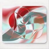 柔らかい赤い珊瑚の中でねじれた円形の部分から灰色 マウスパッド (正面)