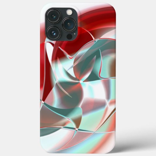 柔らかい赤い珊瑚の中でねじれた円形の部分から灰色 Case-Mate iPhoneケース (裏面)