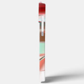 柔らかい赤い珊瑚の中でねじれた円形の部分から灰色 Case-Mate iPhoneケース (裏面 / 左)