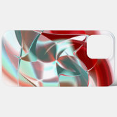 柔らかい赤い珊瑚の中でねじれた円形の部分から灰色 Case-Mate iPhoneケース (裏面 (横))