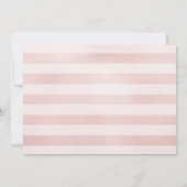 柔らかい赤面の花模様のモダンな洗礼の写真の招待状 サンキューカード (裏面)