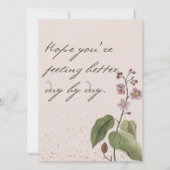 柔らかい赤面ピンクとメイブの花とメッセージ (正面)