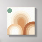 柔らかい重なり合うアーチ自然 – ミニマリストBoho W キャンバスプリント (正面)