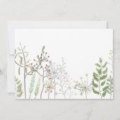 柔らかい野パーソナライズされた花 ノートカード (裏面)