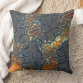 柔らかい金ゴールド光に染色された焼けた灰色の細胞 クッション (ブランケット)