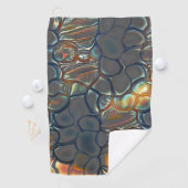 柔らかい金ゴールド光に染色された焼けた灰色の細胞 ゴルフタオル (インサイチュ)