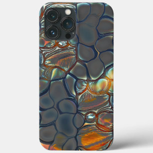 柔らかい金ゴールド光に染色された焼けた灰色の細胞 iPhone 13 PRO MAXケース