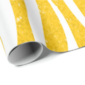 柔らかい金黄色いグリッターのシマウマのアニマルプリント ラッピングペーパー (ロールコーナー)