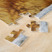 柔らかい長い髪のオレンジ男らしい猫 ジグソーパズル (側面)