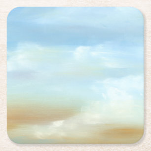 柔らかい雲との美しいSkyscape スクエアペーパーコースター
