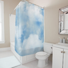 柔らかい雲のシャワー・カーテン シャワーカーテン