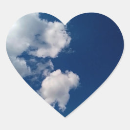 柔らかい雲のパフ ハートシール