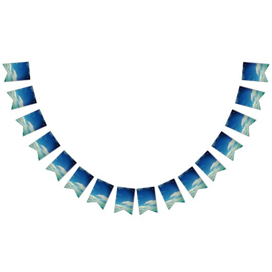 柔らかい雲の層 バンティングフラッグ (全)