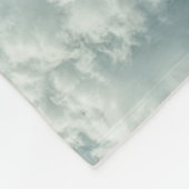 柔らかい雲の青のフリースブランケット フリースブランケット (角)