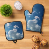 柔らかい雲 鍋つかみ&鍋敷きセット (トップダウン)