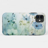 柔らかい青い水色のワイルドフラワー Case-Mate iPhoneケース (裏面(横))