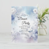 柔らかい青い花とラベンダーミスト 招待状 (スタンド正面)