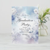柔らかい青い花とラベンダーミスト 招待状 (スタンド正面)