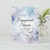 柔らかい青い花とラベンダーミスト 招待状 (スタンド正面)