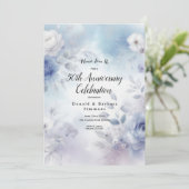 柔らかい青い花とラベンダーミスト 招待状 (スタンド正面)